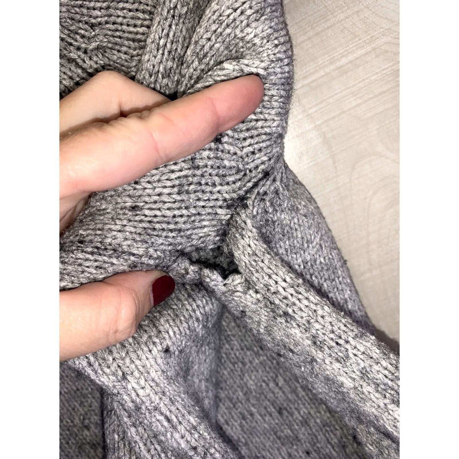 Vintage VINTAGE Womens Gray Speckled Black Wool Blend Embroidered Sweater-Medium-1990s-Gray Black Wool Blend Embroidered Sweater Womens Size M / US 6-8 / IT 42-44 - 6 Thumbnail