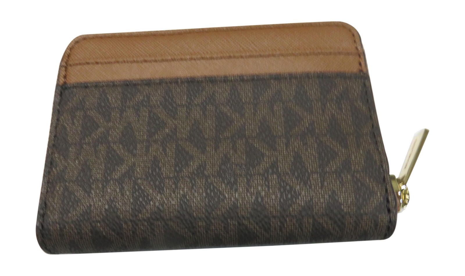 Michael Kors Michael Kors Womens Med Zip Around Card Cas Brown/Luggage Size ONE SIZE - 8 Thumbnail