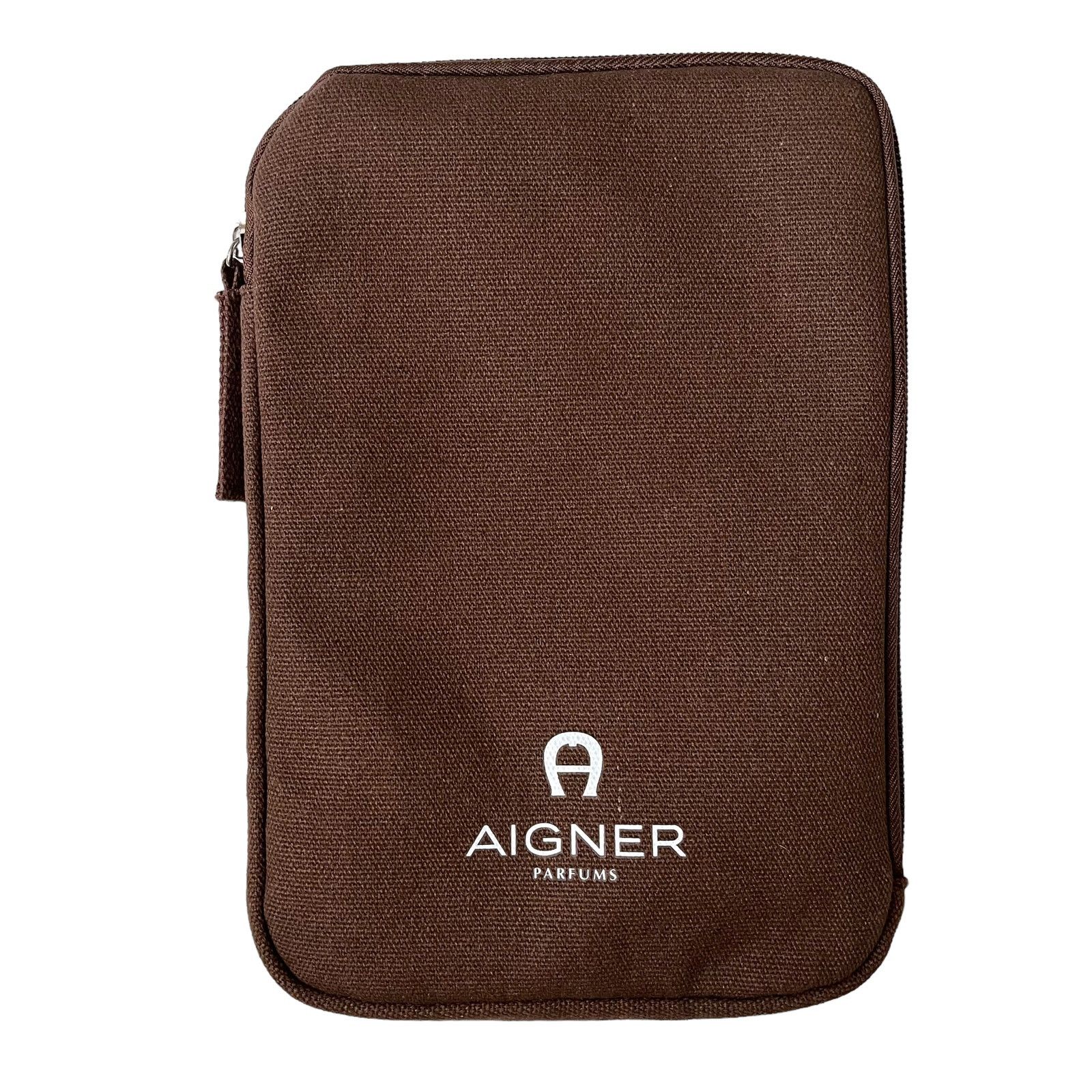 Aigner Aigner Parfums Brown Zip-Around Pouch Toiletry Bag Size ONE SIZE - 1 Thumbnail
