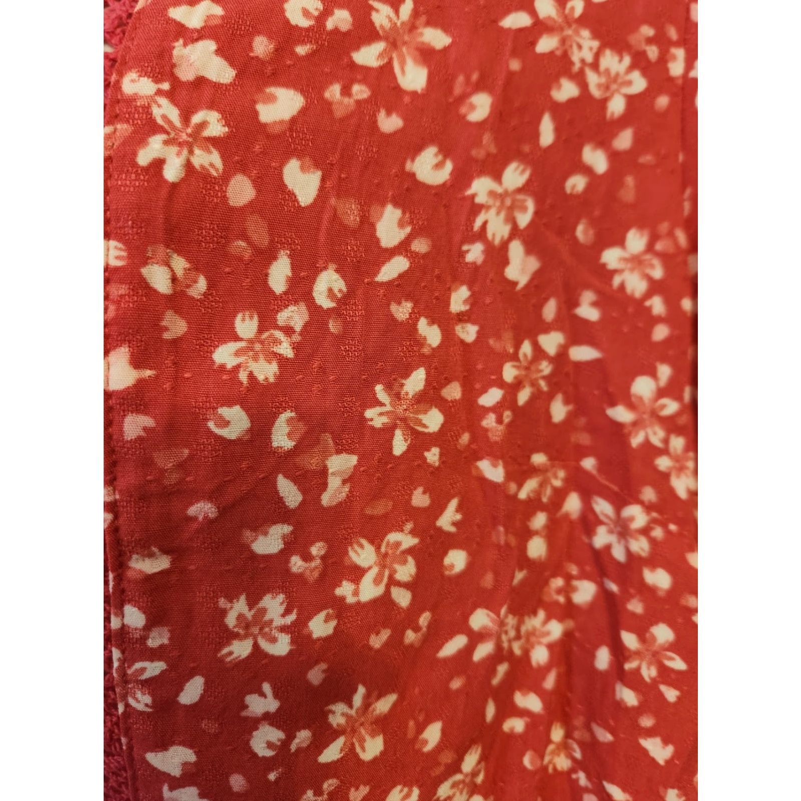 Vintage NWT Falls Creek Flower Floral Lace Swing Top 1X Pink Boho Hippie Round Neck Short Sleeve Blouse Womens Plus Size Size XL / US 12-14 / IT 48-50 - 3 Thumbnail