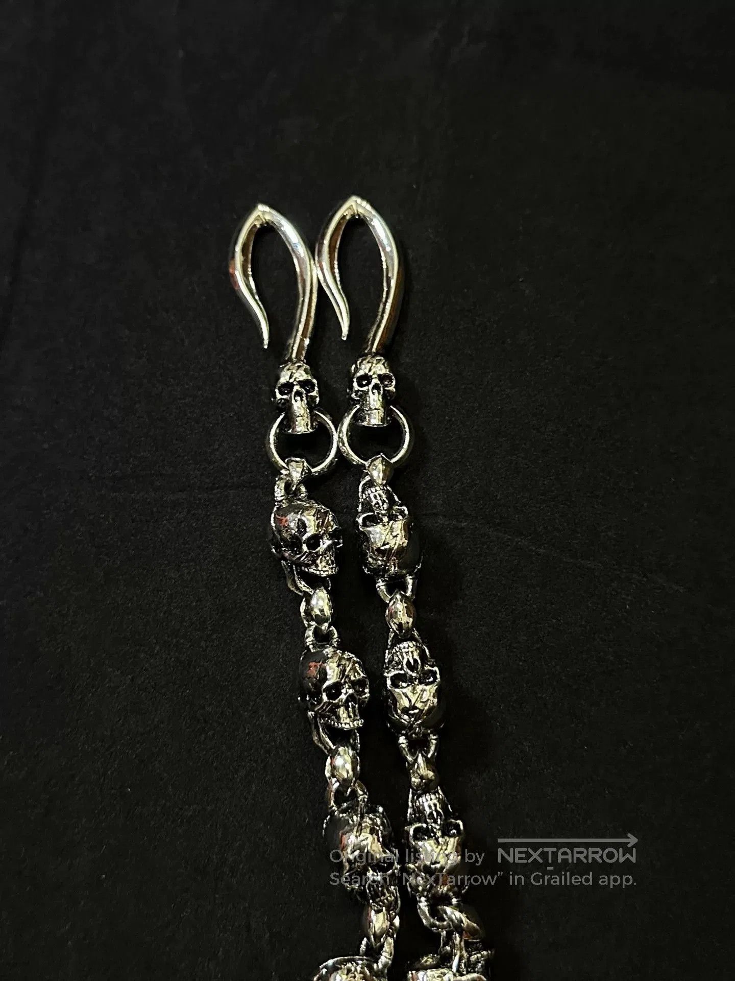 Vintage vintage 90s skull chain belt link wallet chain. Size ONE SIZE - 8 Thumbnail