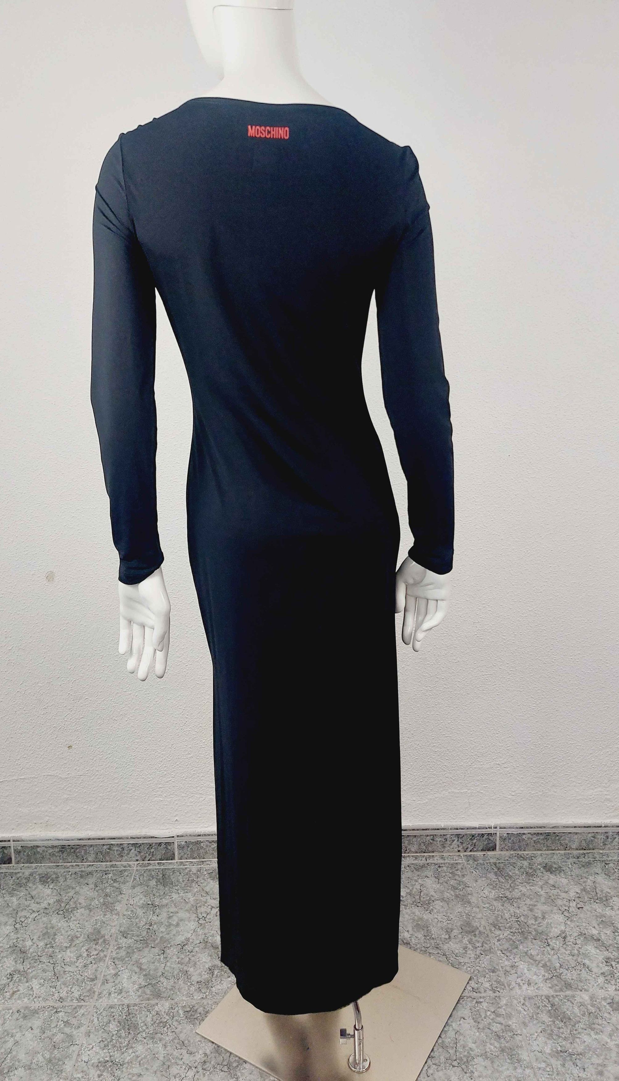 Moschino Moschino Fashion Is No More Slogan Text Moda Maxi Dress Size L / US 10 / IT 46 - 10 Thumbnail
