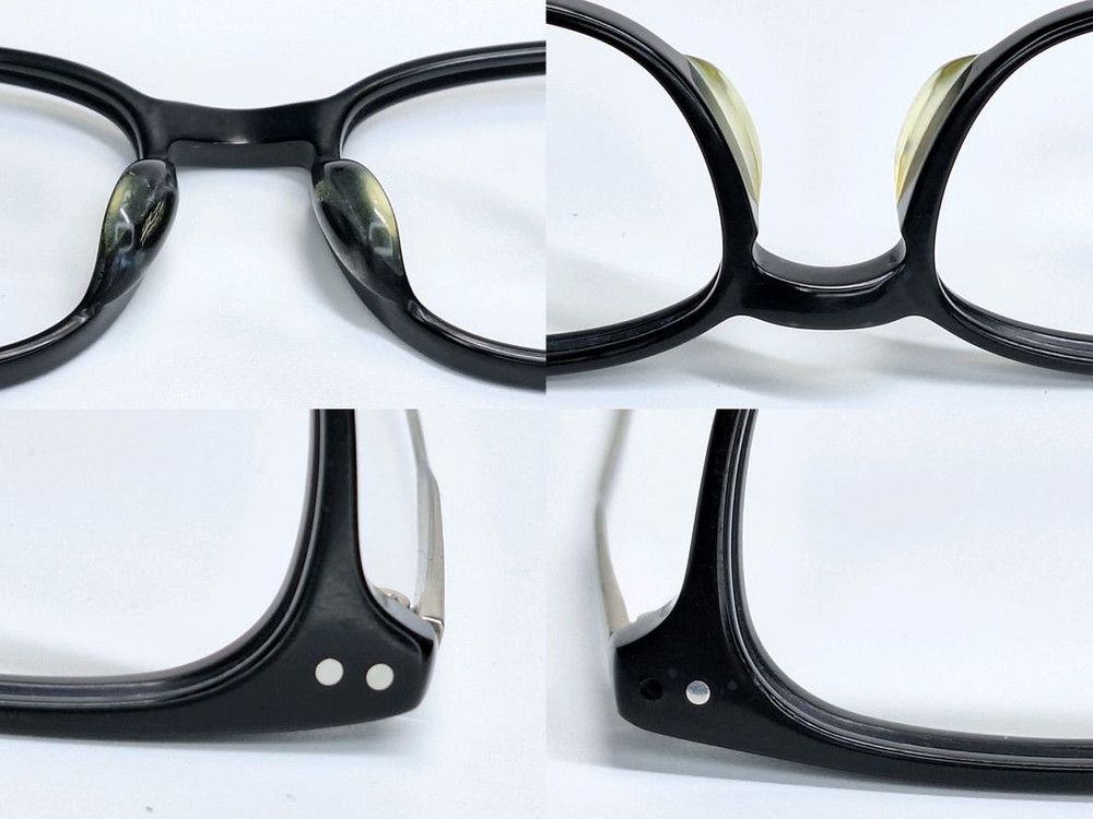 JINS JINS MCF-16A-197A Wellington Black Acetate Glasses Frame Size ONE SIZE - 7 Thumbnail