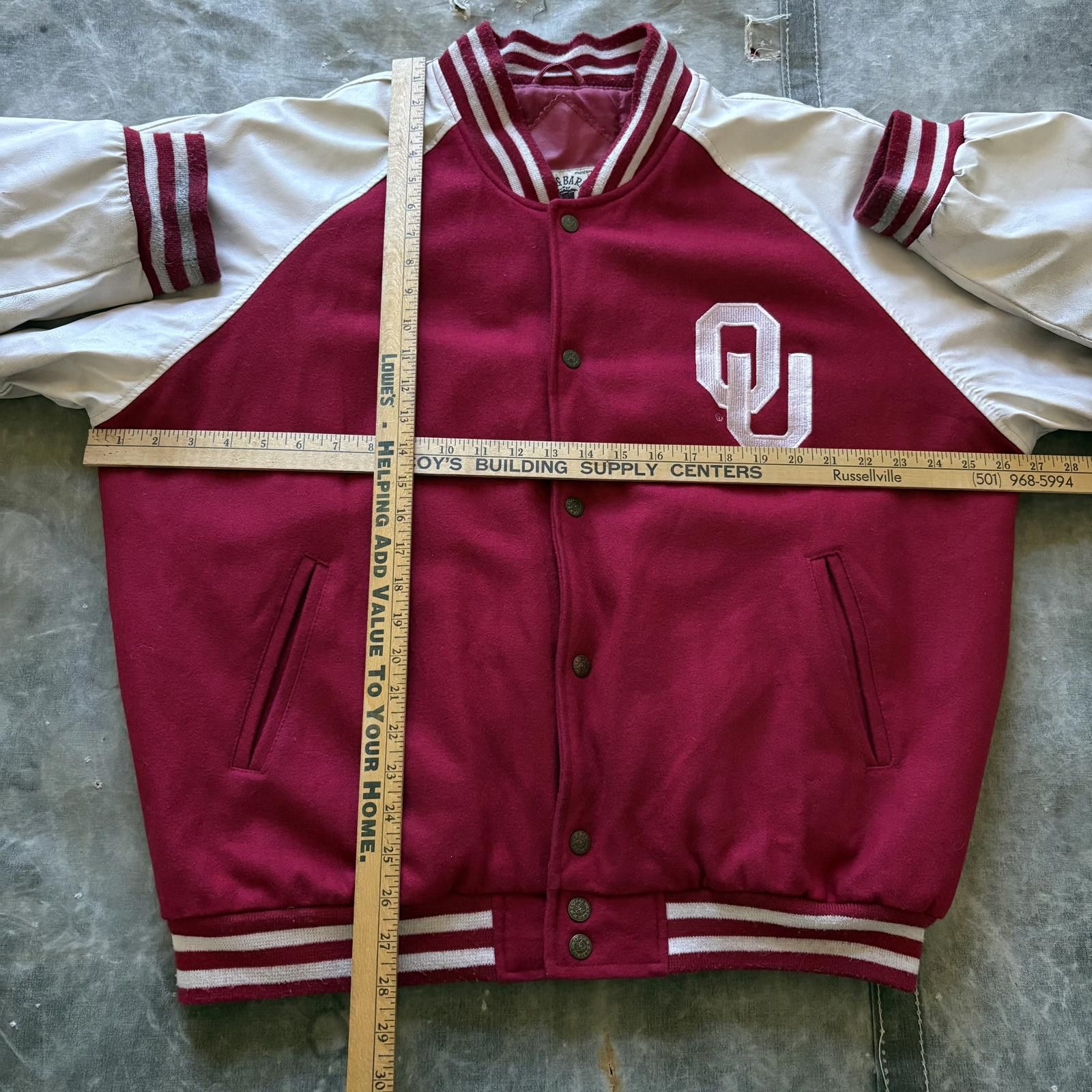 Steve And Barrys Vintage Y2K Steve & Barry’s Oklahoma Sooners Varsity Jacket Size US XL / EU 56 / 4 - 4 Thumbnail