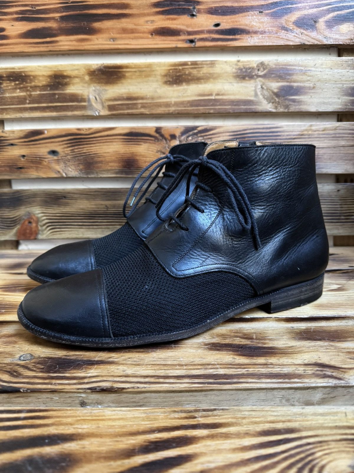 Maison Margiela mesh lace up ankle boots Size US 9.5 / EU 42-43 - 2 Thumbnail