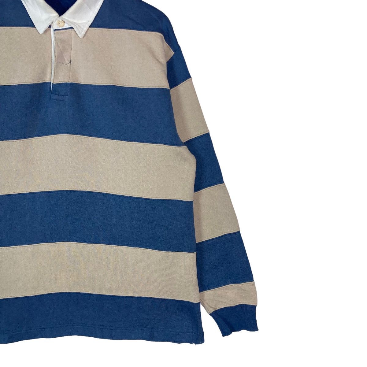 Vintage Vintage Villand Two Tone Stripe Quarter Button Sweatshirt Size US L / EU 52-54 / 3 - 3 Thumbnail