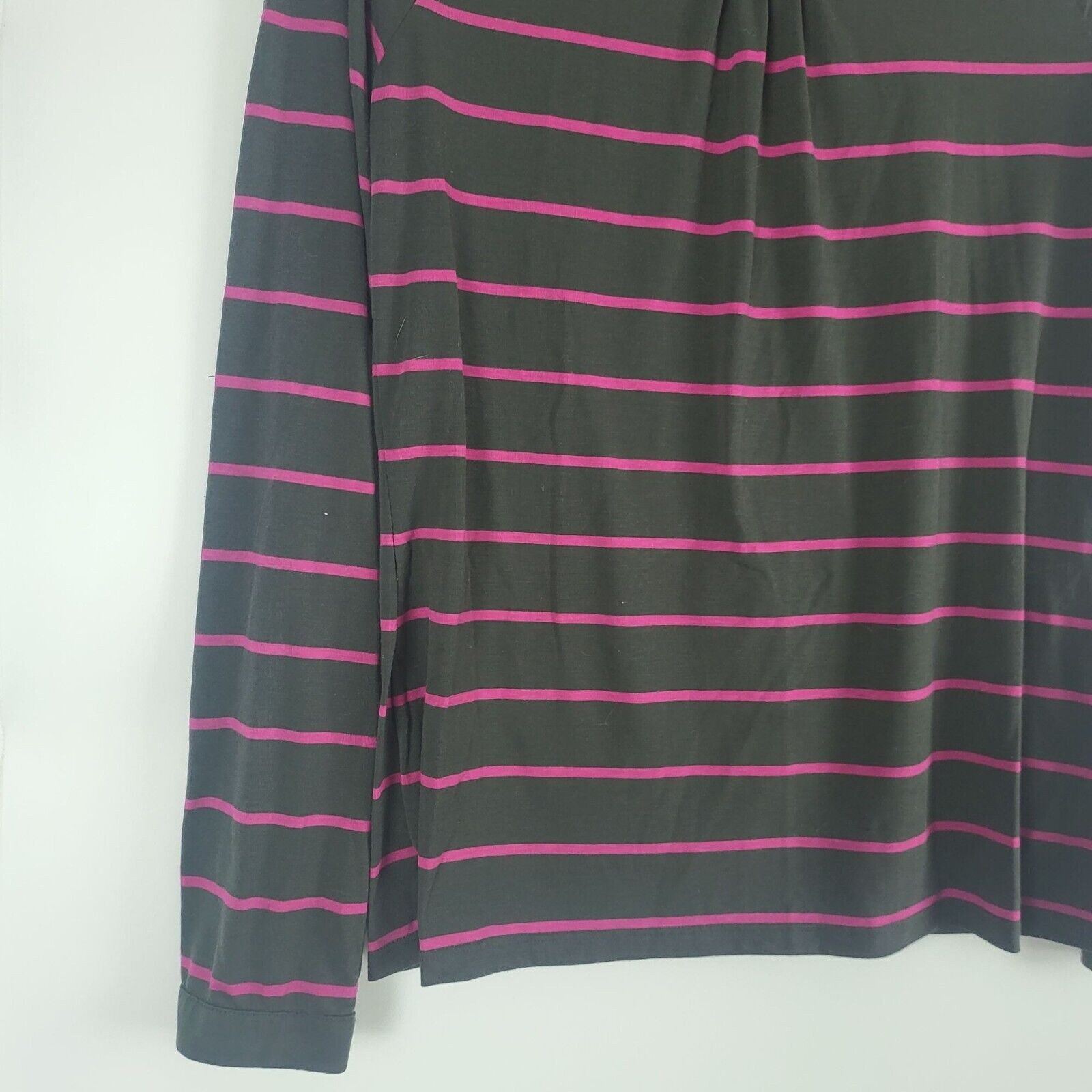 Rei REI Top M Womens Long Roll Tab Sleeve Brown Pink Striped Size M / US 6-8 / IT 42-44 - 5 Thumbnail