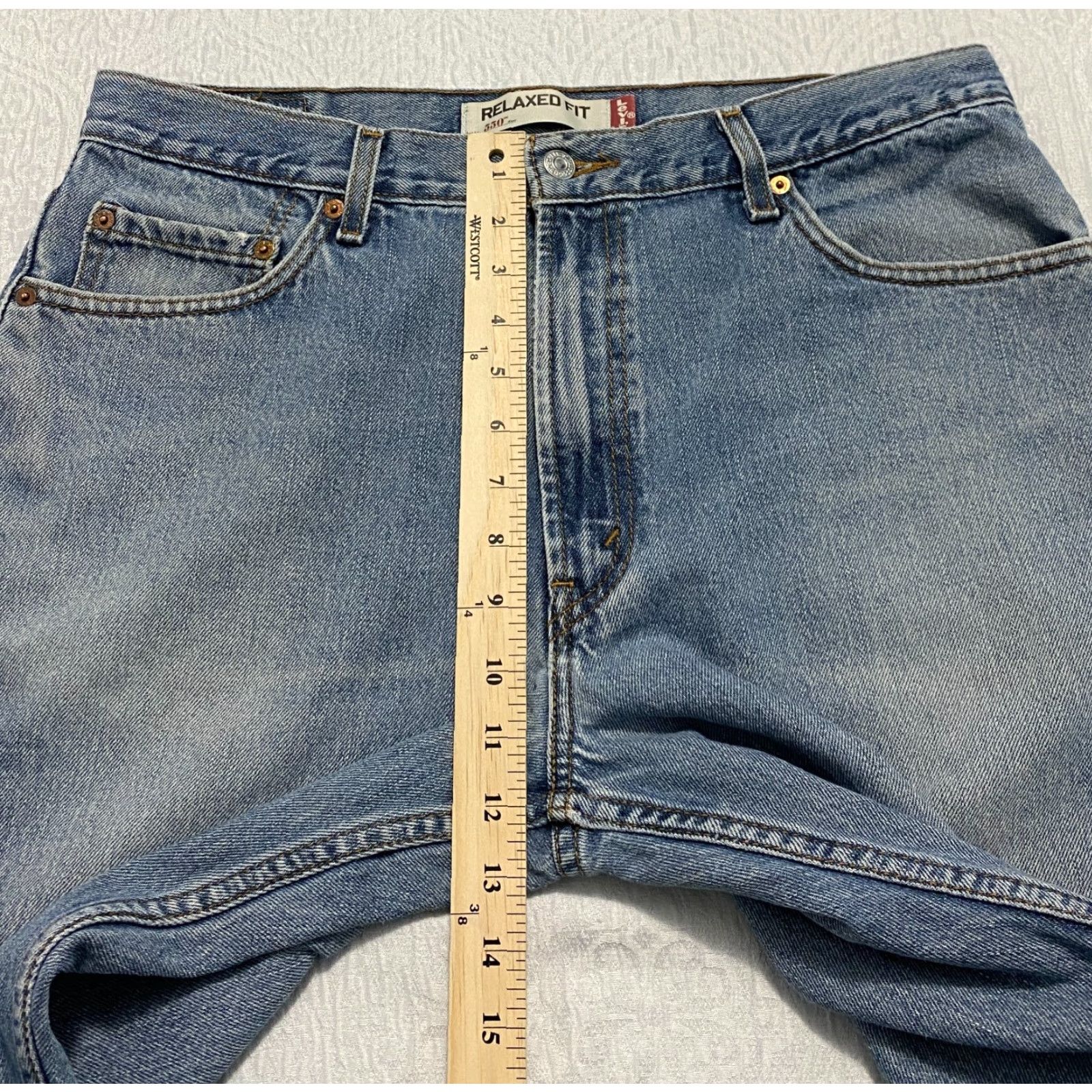 Levi's VINTAGE Levi's 550 Jeans Mens 36×30 Blue Relaxed Fit 5-Pocket Denim Straight Classic 100% Cotton Modern Whiskers Size US 36 / EU 52 - 7 Thumbnail