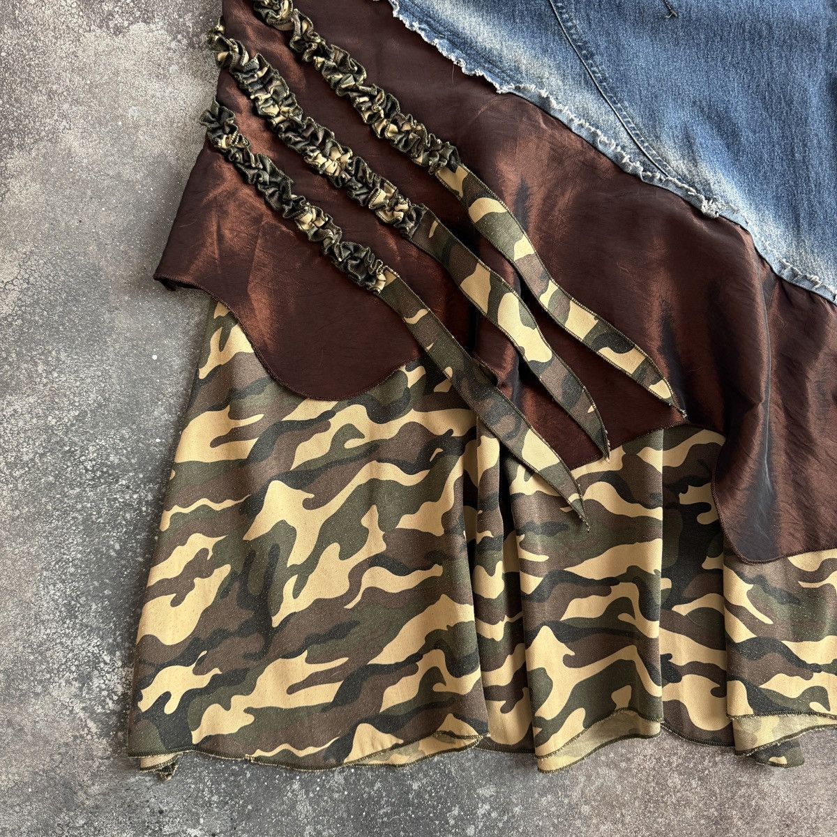 Hysteric Glamour Avant Garde Vintage Grunge Y2K Utility Distressed Maxi Skirt Size 28" / US 6 / IT 42 - 7 Thumbnail