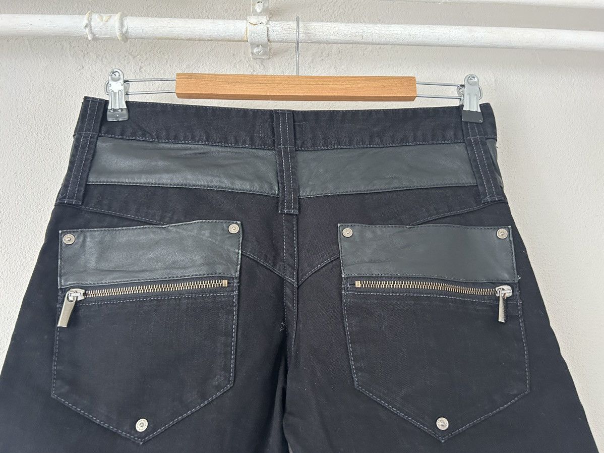Jean Paul Gaultier Black Belted Jeans with Leather Details Size US 31 - 5 Thumbnail