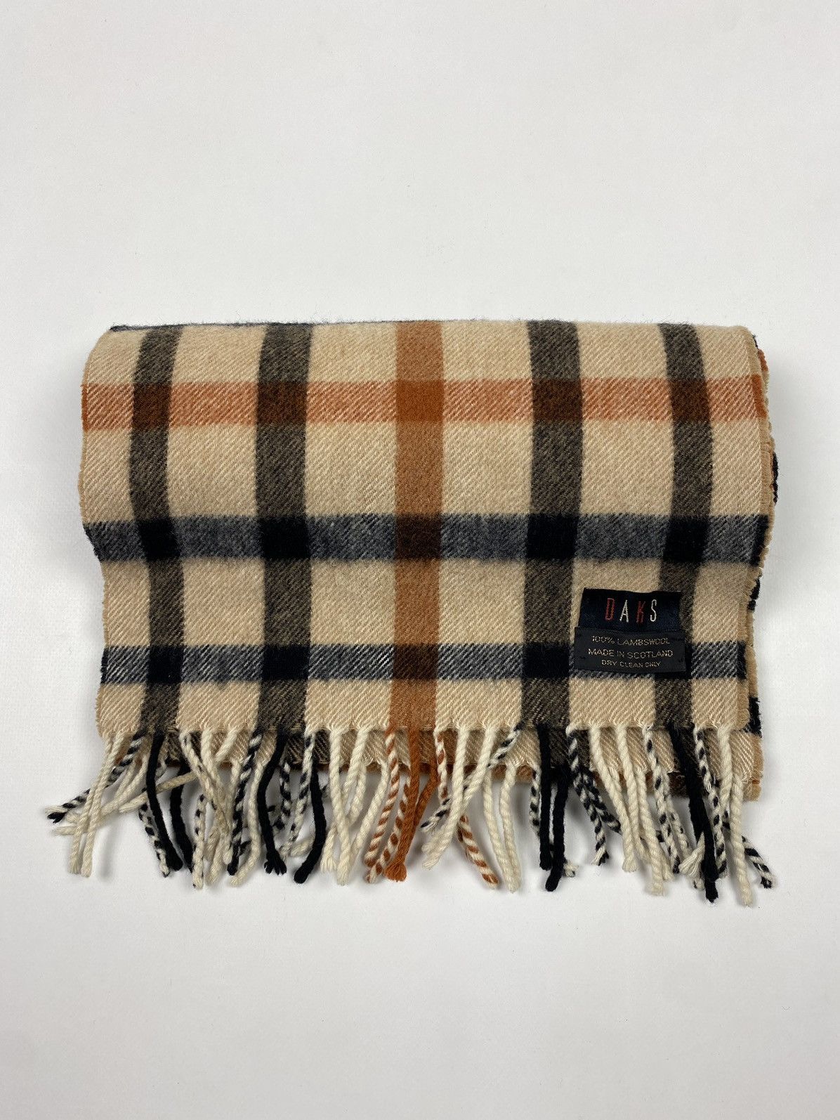 DAKS Daks London Lamswool Plaid Check Scarf Size ONE SIZE - 1 Thumbnail