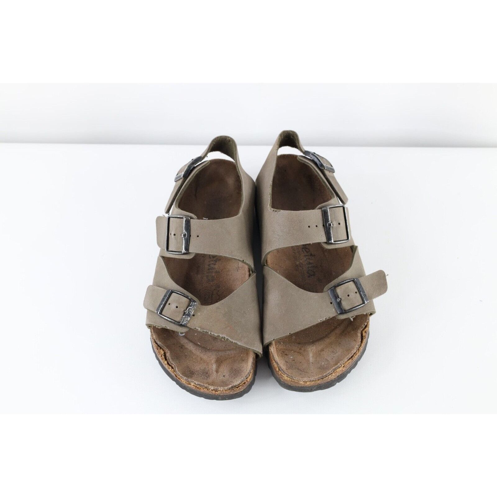 Birkenstock × Vintage Vintage Birkenstock Distressed Leather Buckle Sandals Size US 8 / IT 38 - 2 Thumbnail