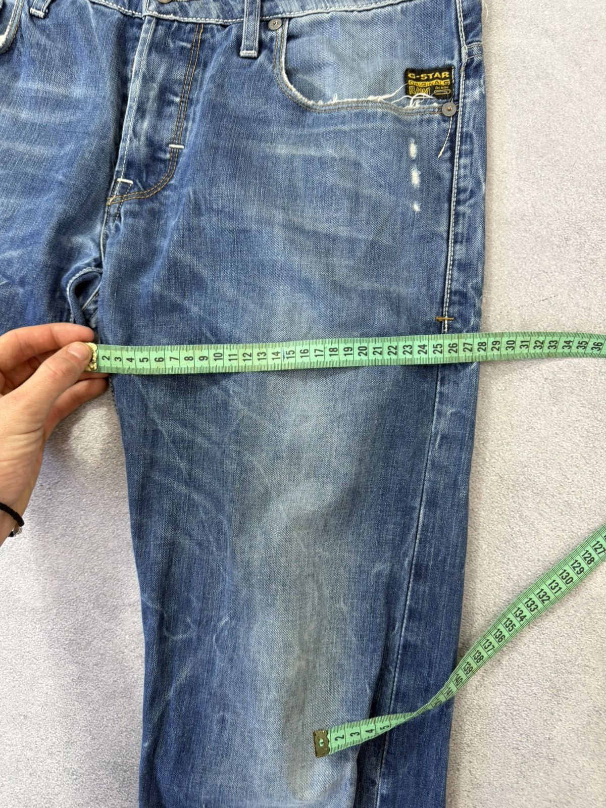 G-Star 00s G Star Tornado Mart Style Buckle Back Washed Denim Jeans Size US 32 / EU 48 - 23 Thumbnail