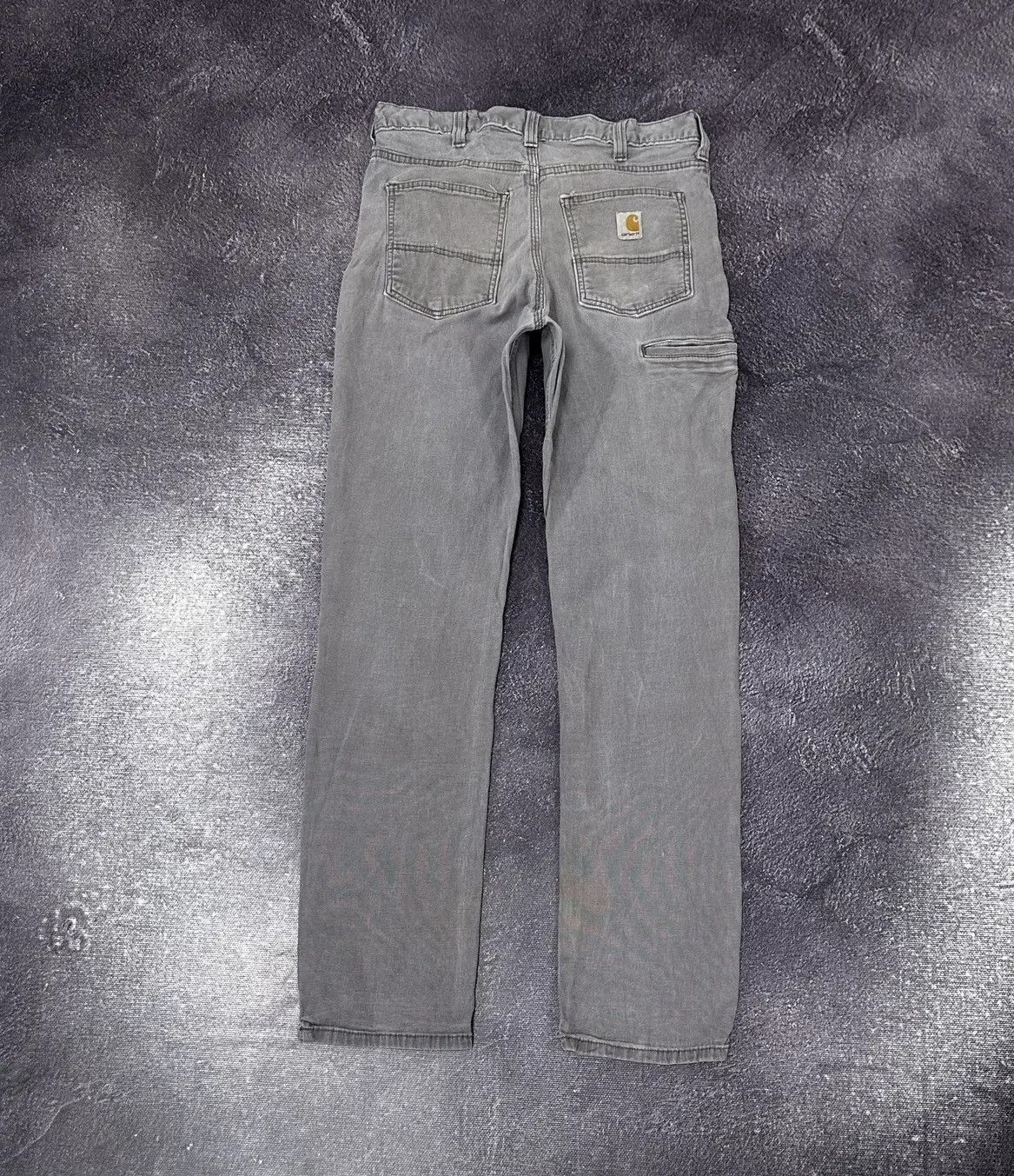 Carhartt × Vintage Vintage Carhartt USA Gray Denim Work Hype Pants Jeans Size US 33 - 1 Thumbnail