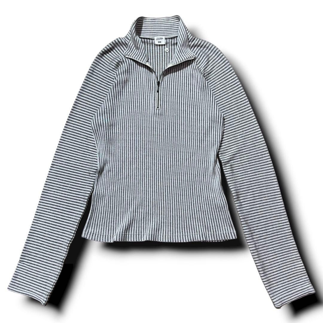 Jean Paul Gaultier Jean Paul Gaultier Y2K Archive Half-Zip Knit, Silver Size US L / EU 52-54 / 3 - 2 Thumbnail