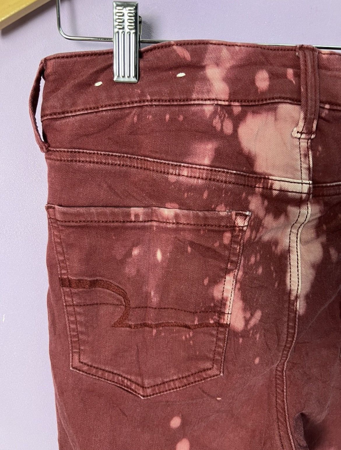 American Eagle Outfitters 🔥Rare Tie Dye American Eagle Stretchable Distressed Denim Size US 31 - 11 Thumbnail