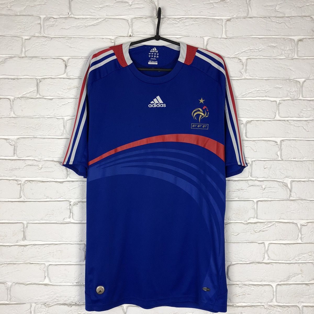 Adidas France national team 2007 2008 home soccer jersey Size US XL / EU 56 / 4 - 1 Thumbnail