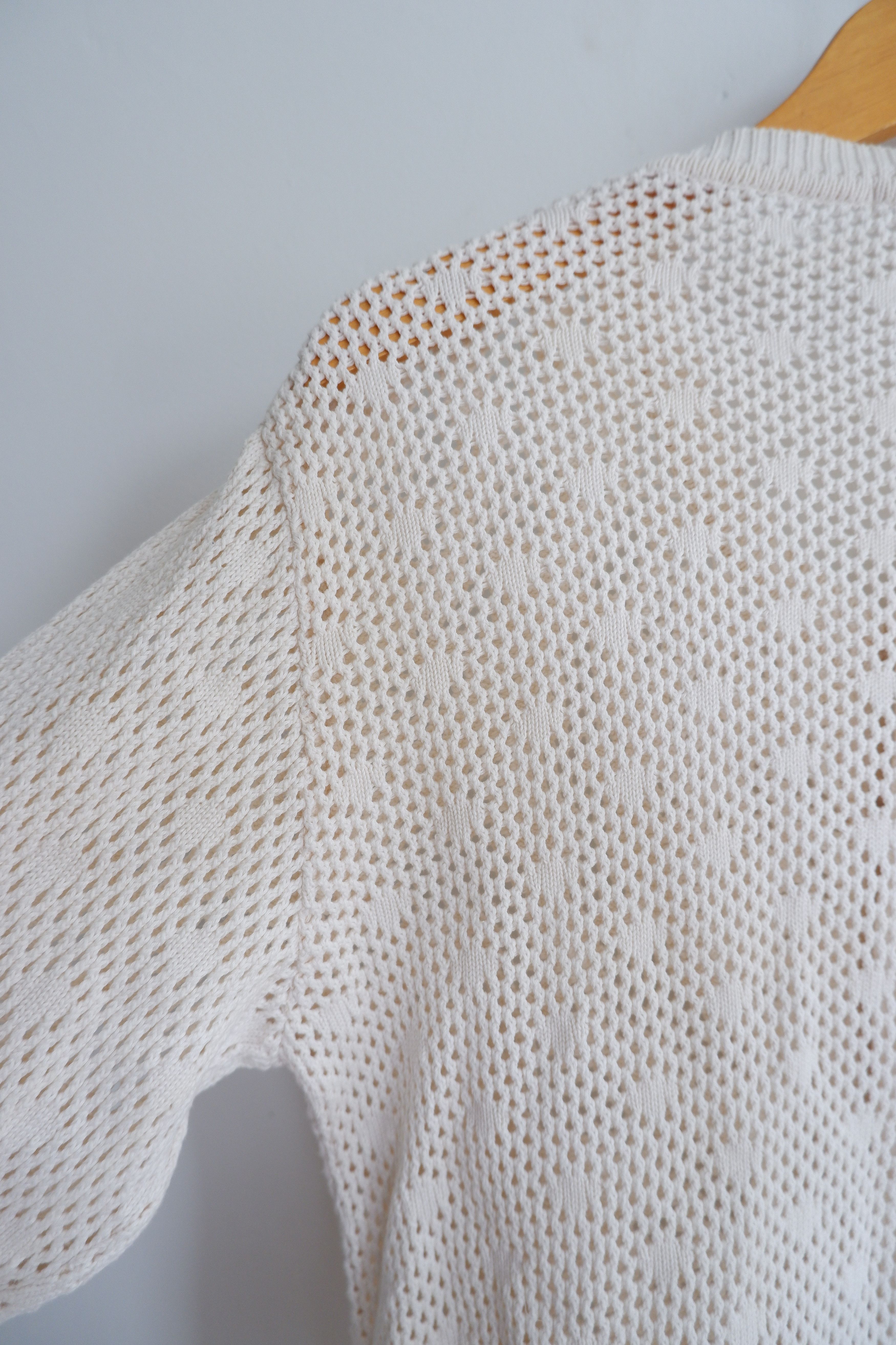 Yohji Yamamoto Vintage Y's Yohji Yamamoto Polkadot Knit Mesh Cardigan Size M / US 6-8 / IT 42-44 - 5 Thumbnail