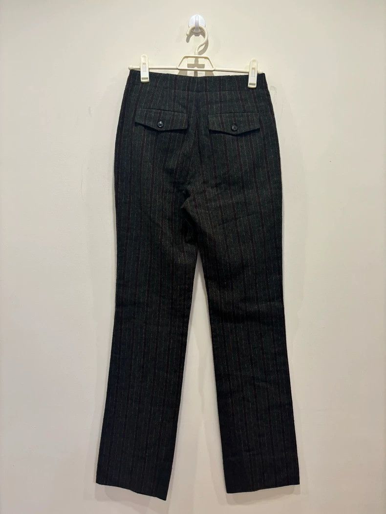 Our Legacy Our Legacy Gray striped wool straight leg micro slacks Size 34R - 3 Thumbnail