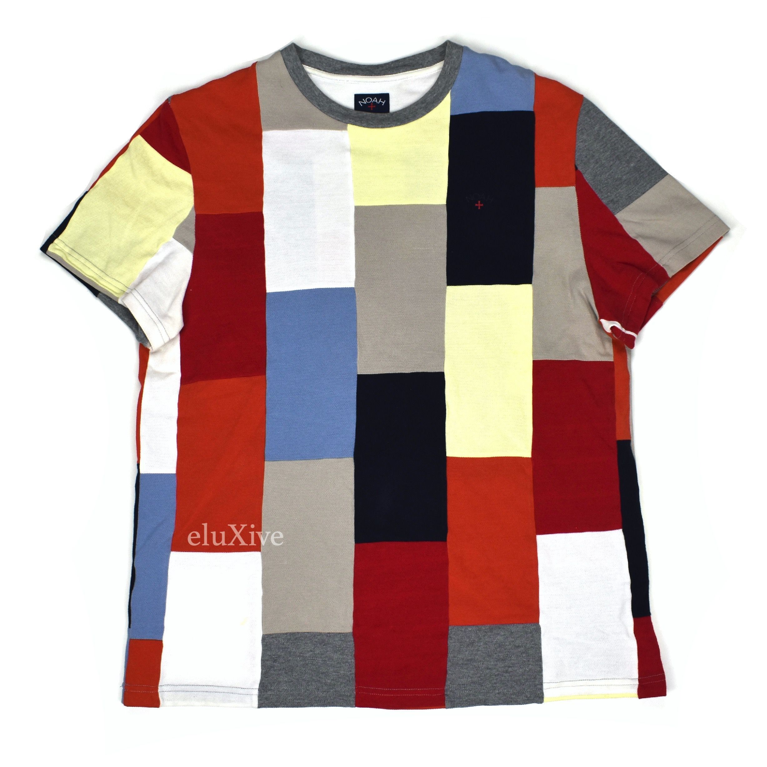 Noah Noah Patchwork Pique Logo Crewneck T-Shirt Size US L / EU 52-54 / 3 - 1 Preview