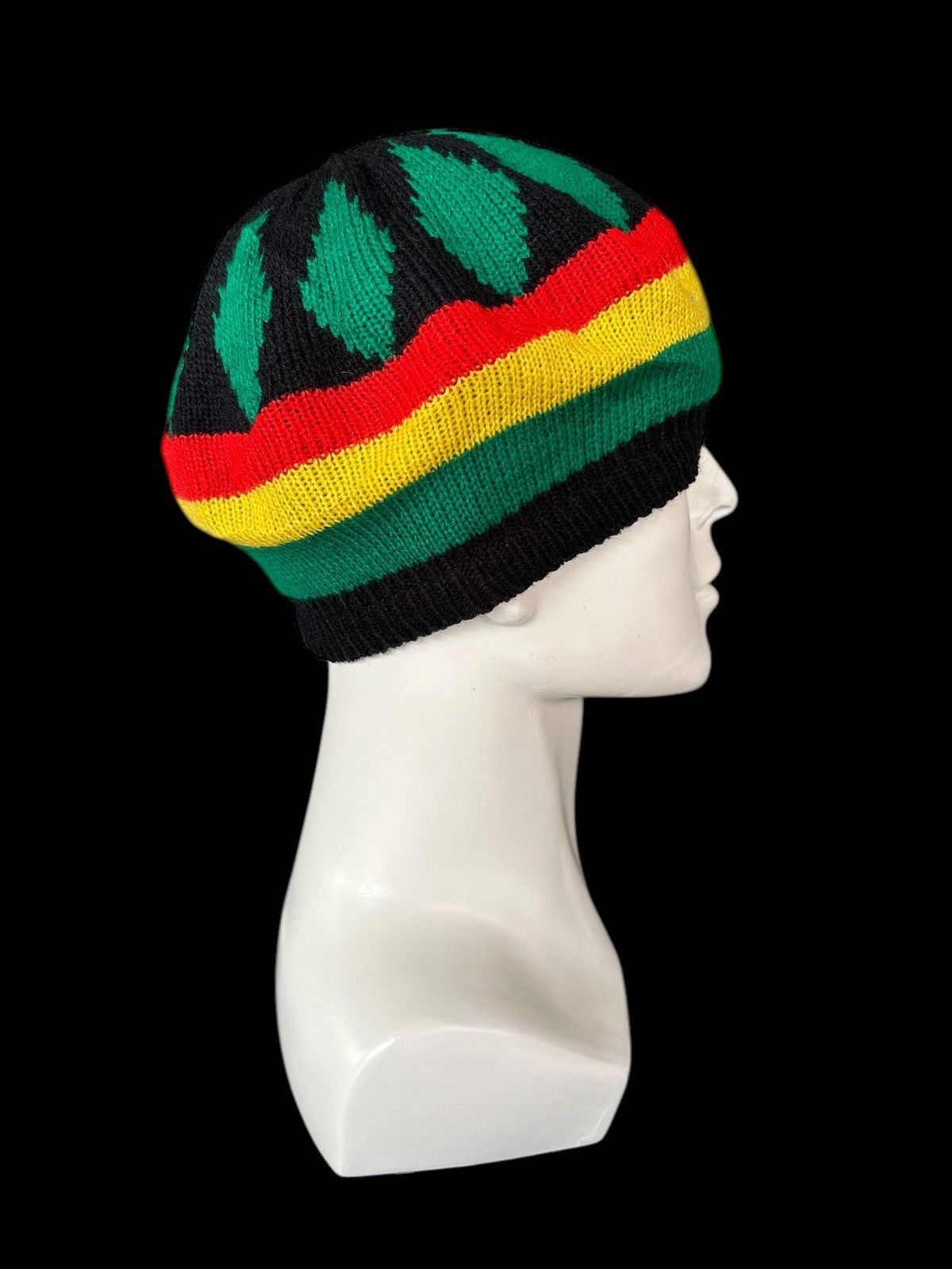 Japanese Brand × Kapital × Vintage Crochet Knitted Handmade Rasta Style Beanie ☠️☠️ Size ONE SIZE - 3 Thumbnail