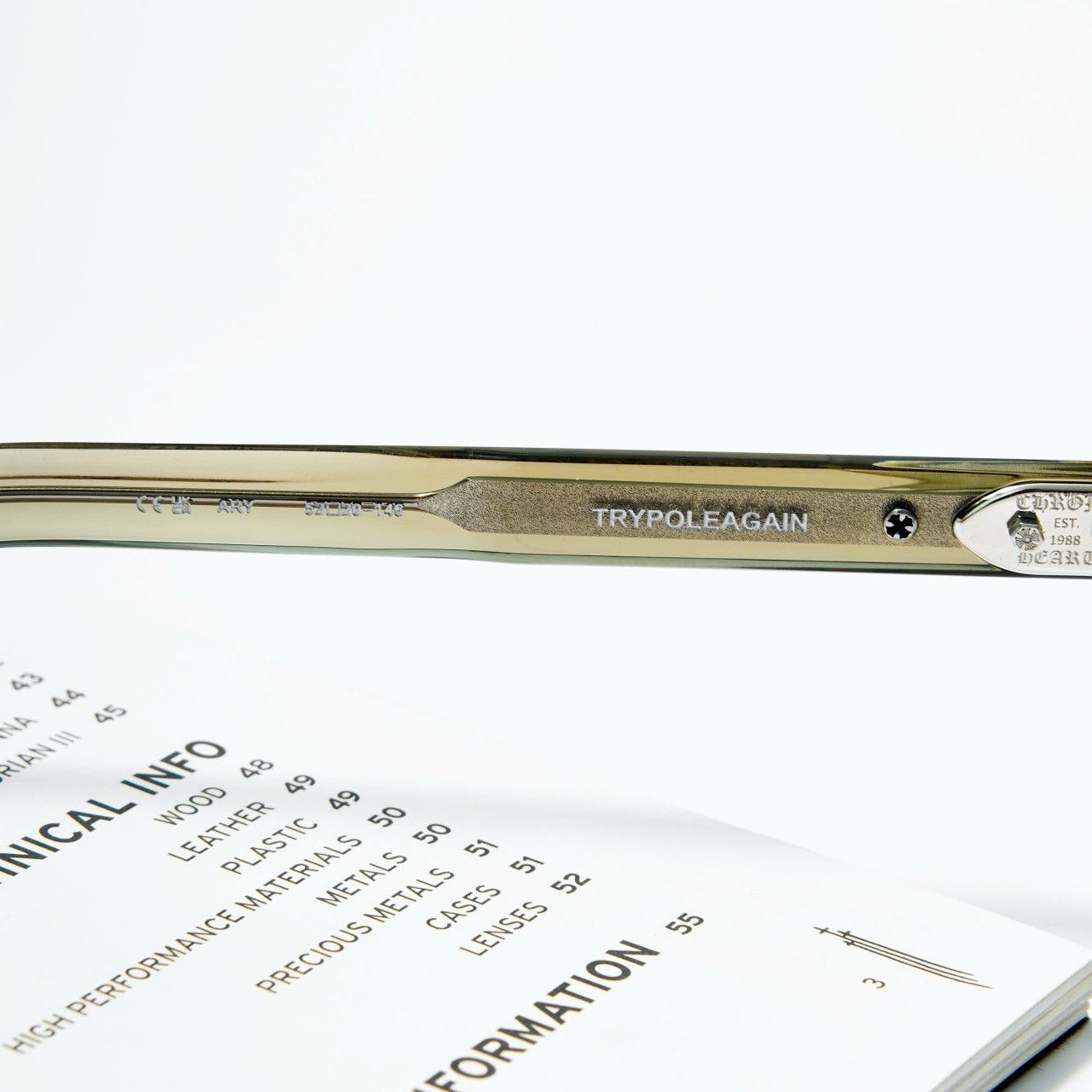 Chrome Hearts CHROME HEARTS TRYPOLEAGAIN ARMY SUNGLASSES Size ONE SIZE - 5 Thumbnail