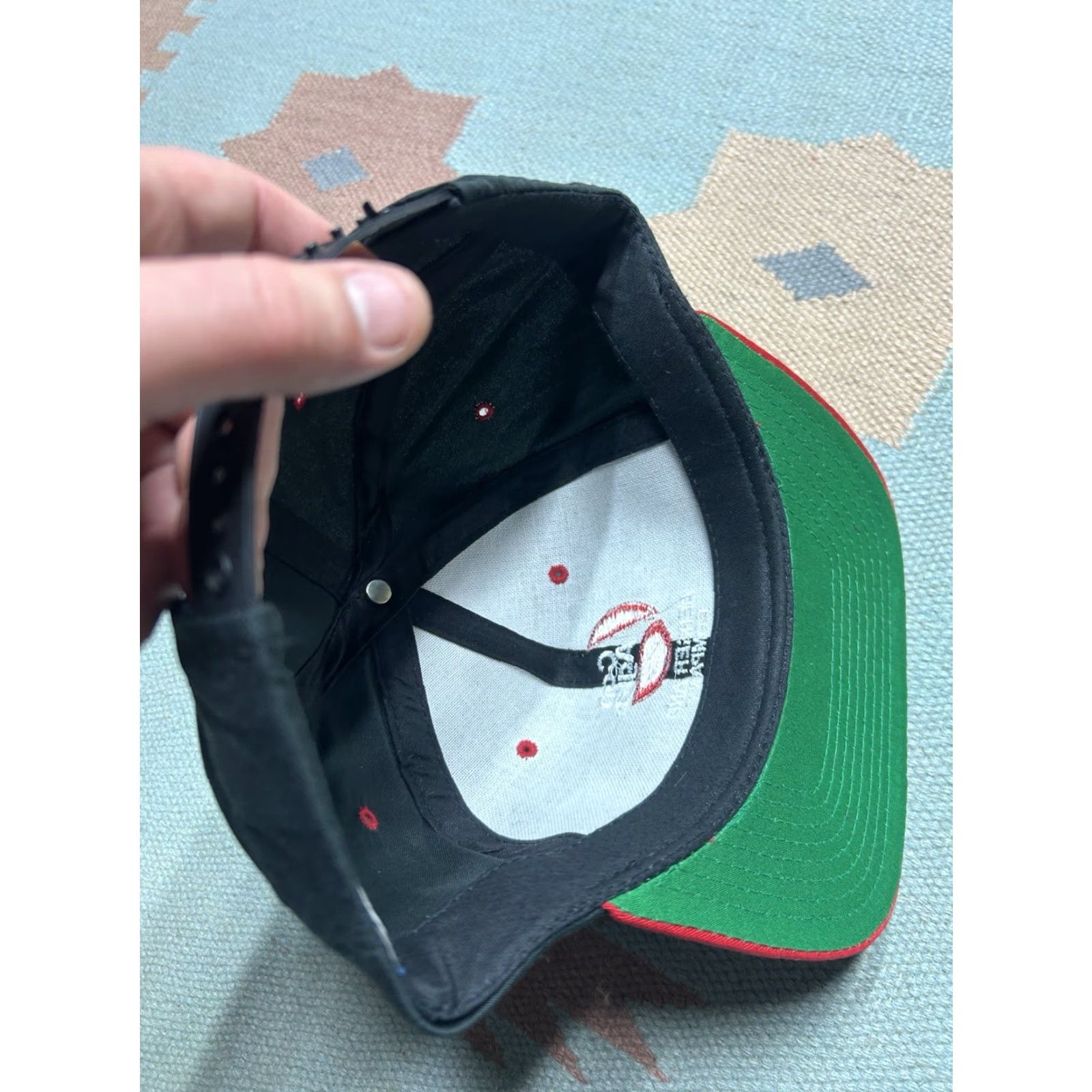 Vintage VINTAGE 80s 90s Snapback hat cap Con Agra Berger company Michigan Black red Yupoong Adjustable Snapback Men 90s Theme Mens Size ONE SIZE - 6 Thumbnail