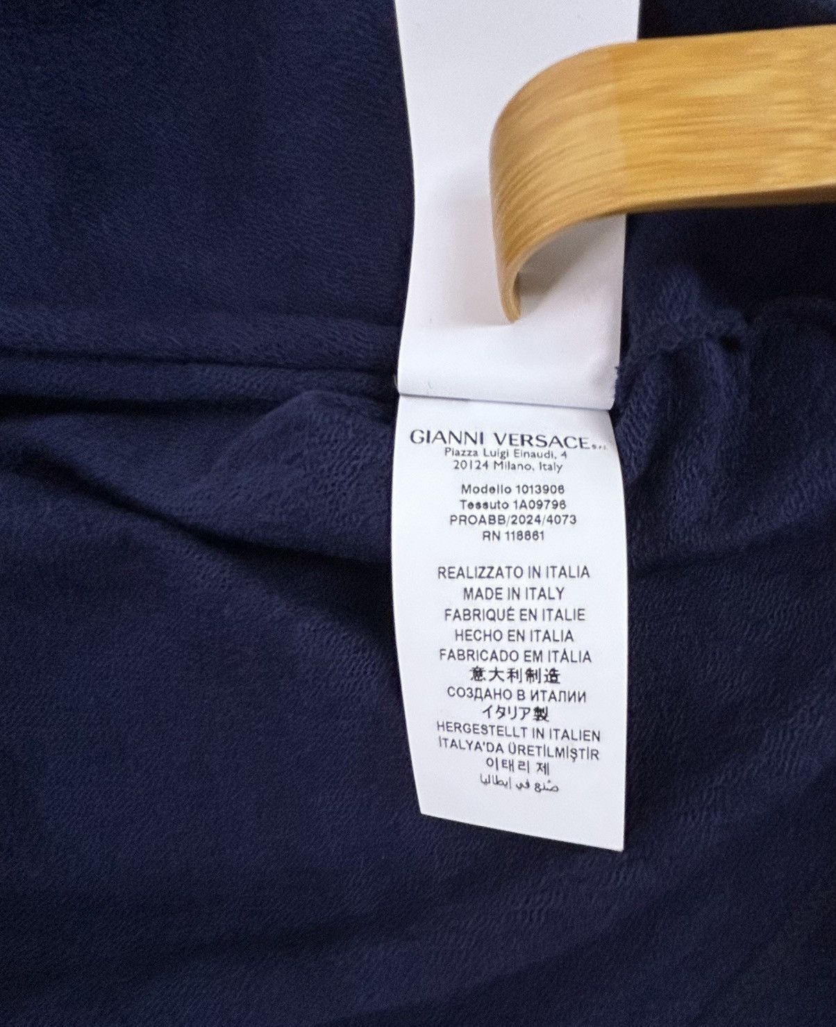 Versace Versace Barocco Jacquard pique Polo Navy Blue XL Italy Size US XL / EU 56 / 4 - 6 Thumbnail