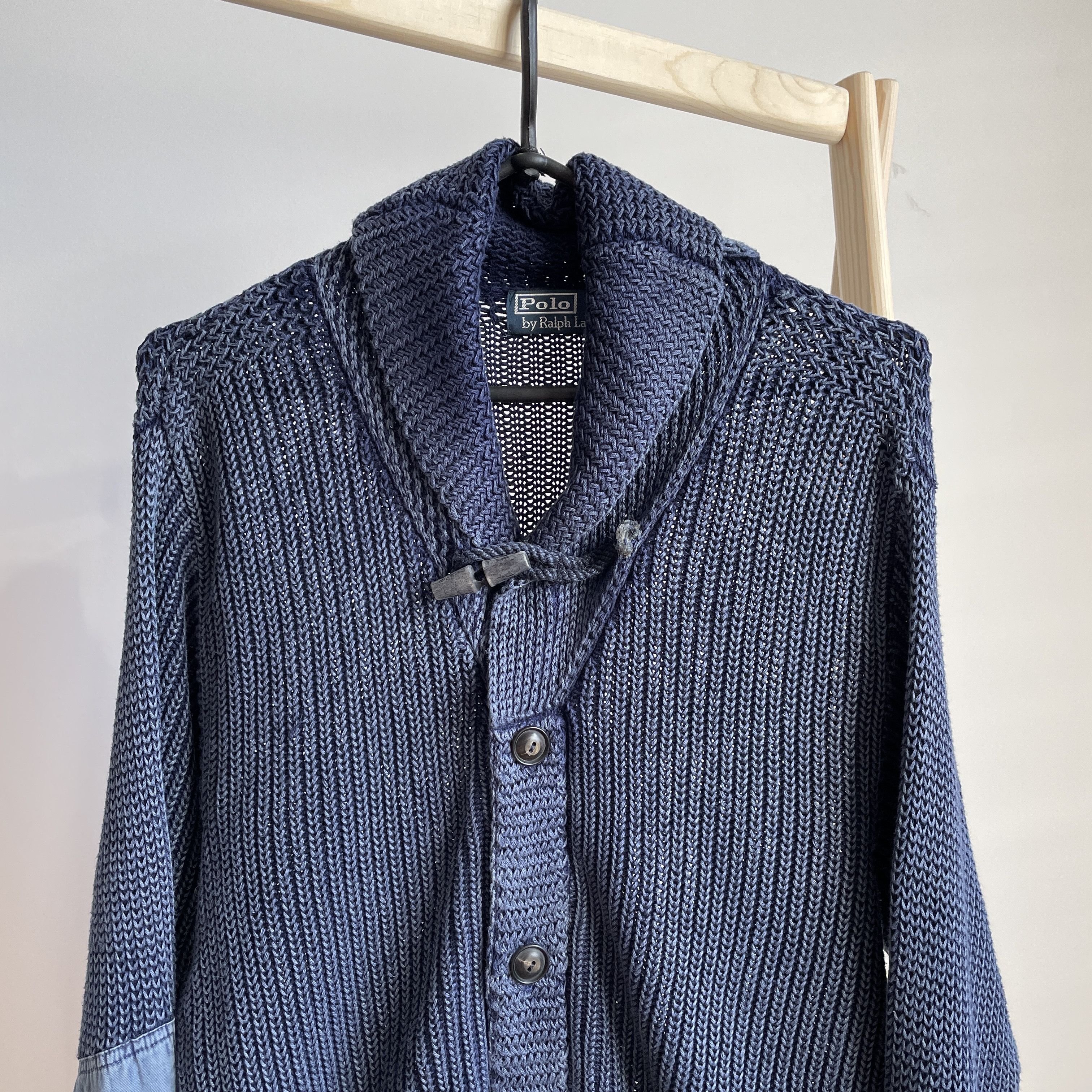 Polo Ralph Lauren Polo Ralph Lauren Vintage Shawl Collar Washed Cardigan Size US M / EU 48-50 / 2 - 3 Thumbnail