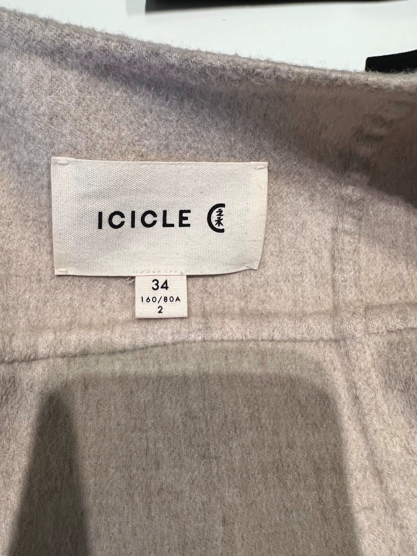 Other ICICLE Heathered Beige Relaxed Cashmere Coat Size XXS / US 00 / IT 34 - 6 Thumbnail