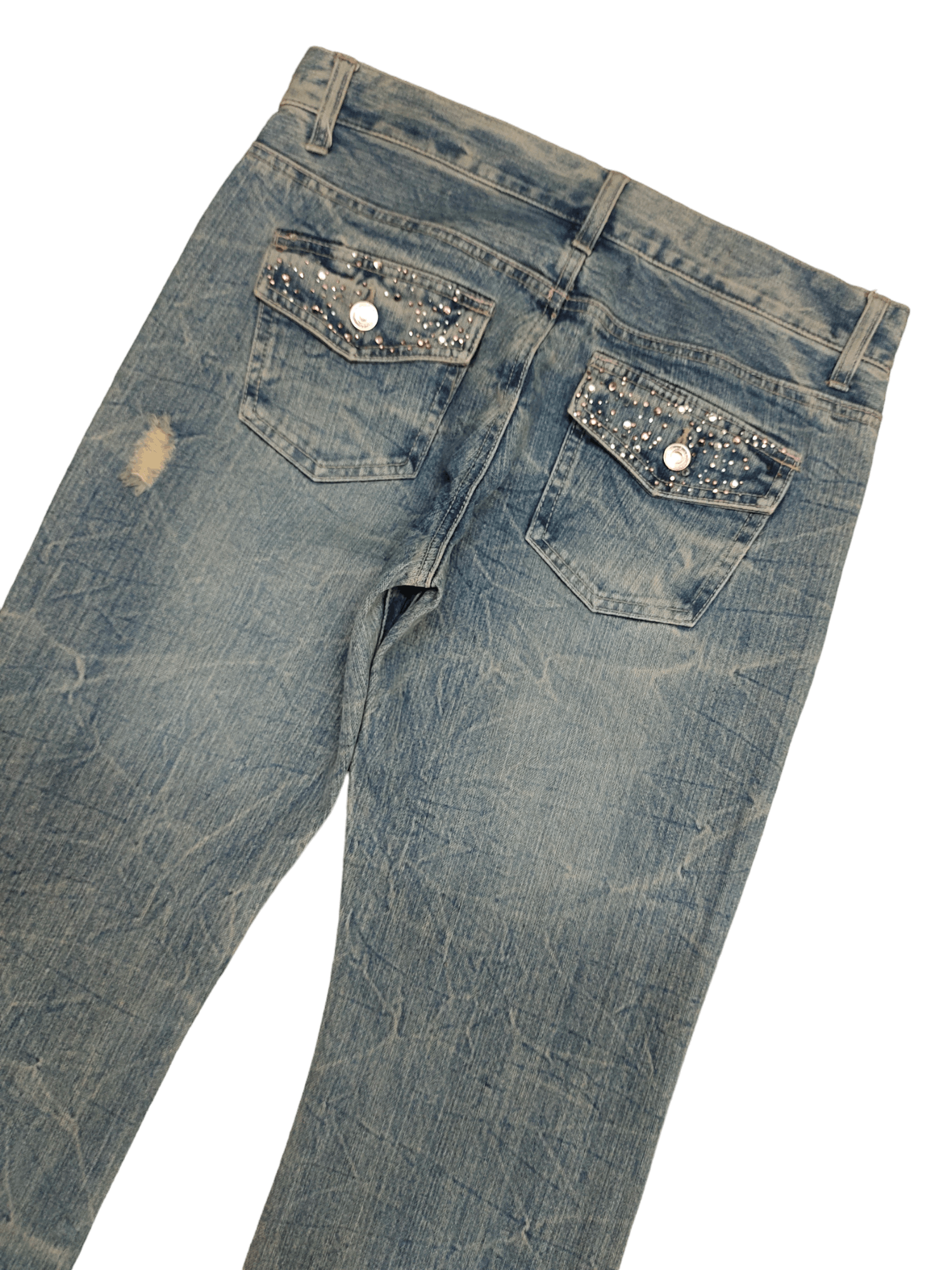 If Six Was Nine Flare Jeans Daily Topics Distress Faded Bootcut Ifsixwasnine Size US 32 / EU 48 - 12 Thumbnail