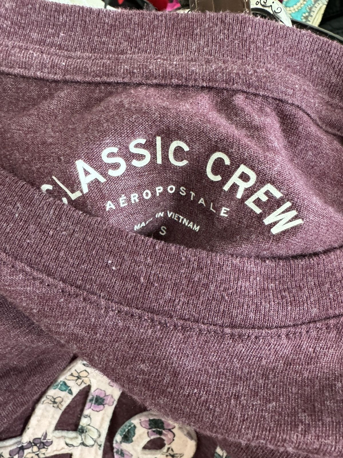 Aeropostale Aeropostale Y2K Crew Neck Tee Purple Women’s Top Size Small Size S / US 4 / IT 40 - 3 Thumbnail