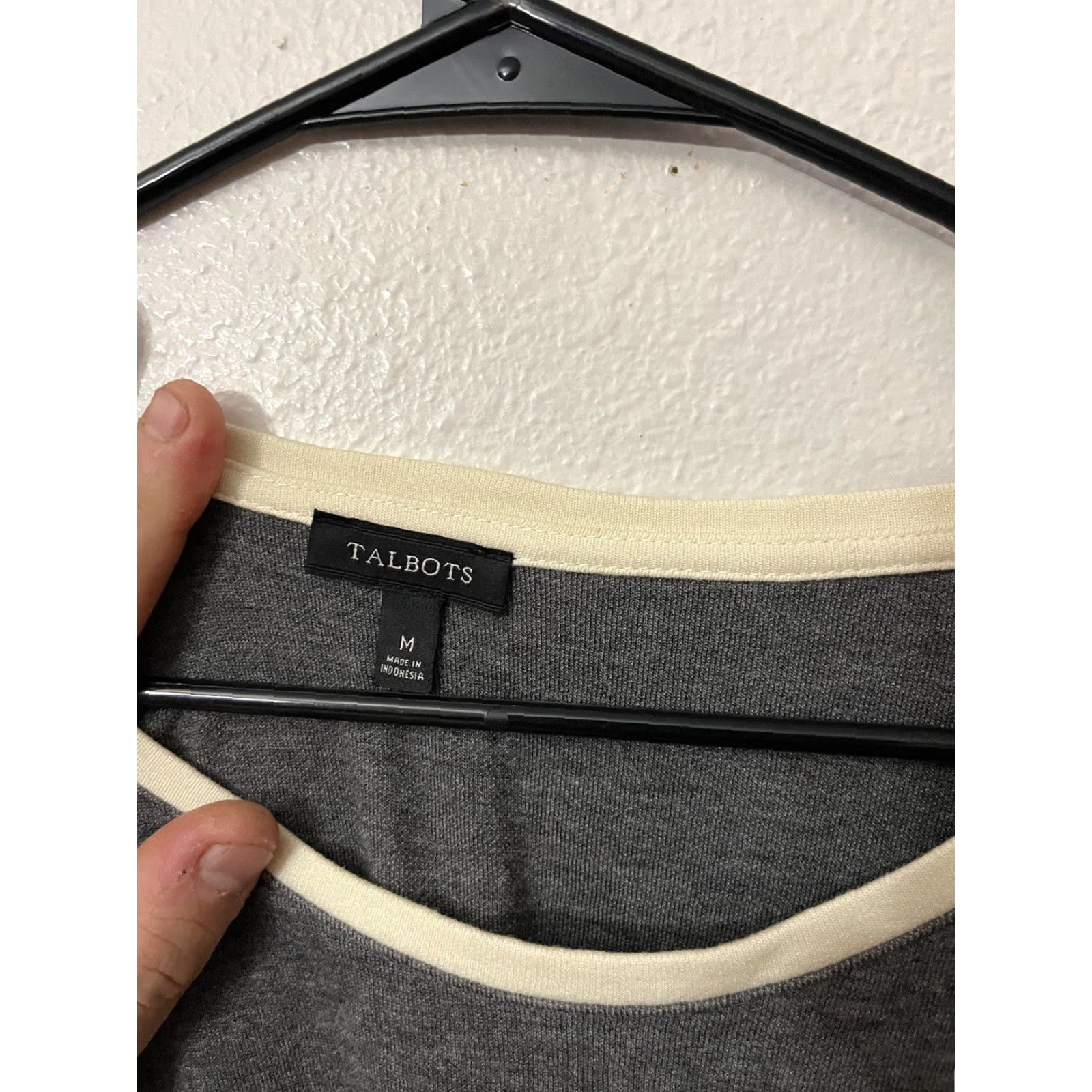 Talbots Talbots Women's Size Medium Gray Heavy Knit 3/4 Sleeve Crew Neck Sweater Size M / US 6-8 / IT 42-44 - 3 Thumbnail