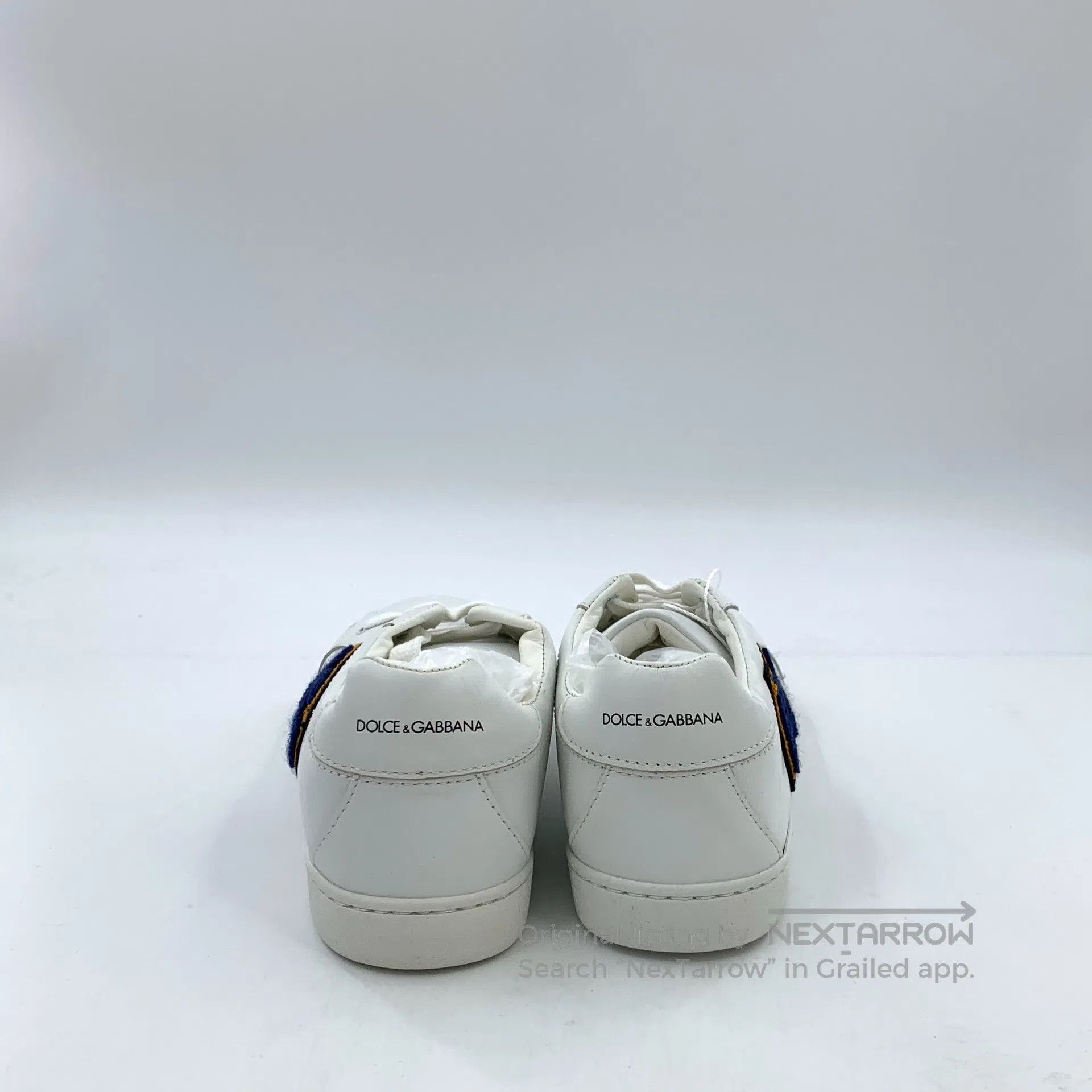 Dolce & Gabbana Dolce Gabbana White Logo Letter Flock Lace-Up Casual Flat Size US 5.5 / IT 35.5 - 4 Thumbnail
