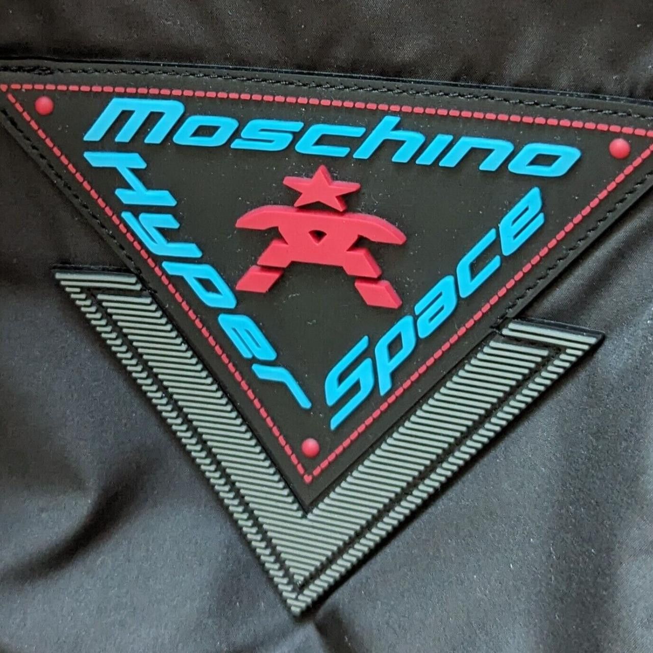 Moschino o1y0225 Logo Shell Hooded Jacket in Black/Grey Size US L / EU 52-54 / 3 - 6 Thumbnail