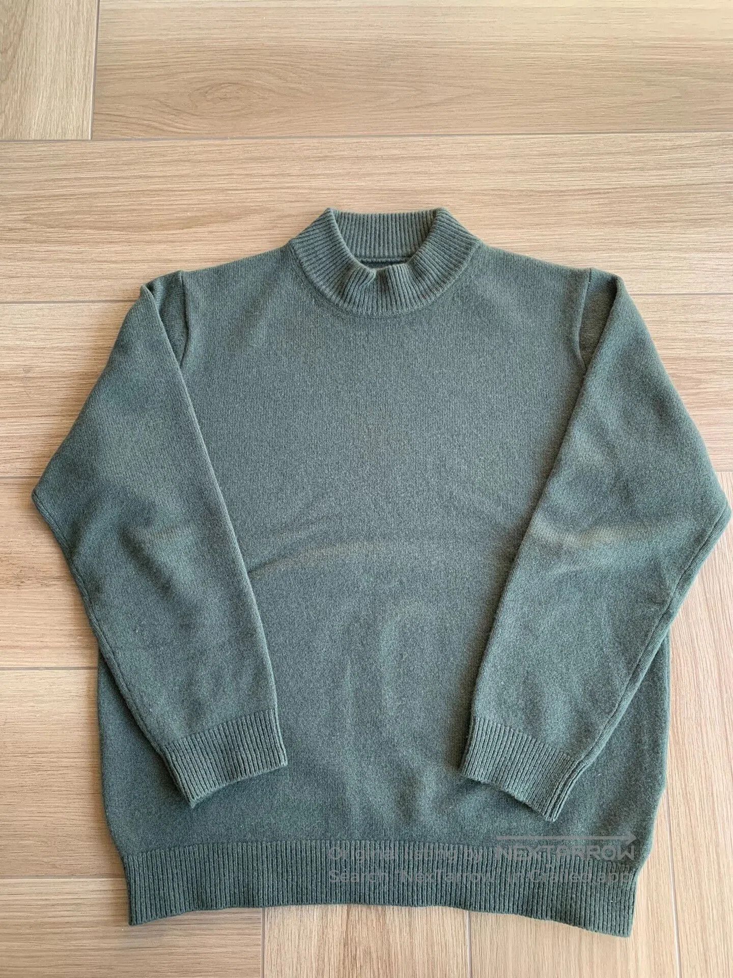 Japanese Brand stylish men's cashmere wool sweater in green. Size US XL / EU 56 / 4 - 1 Thumbnail