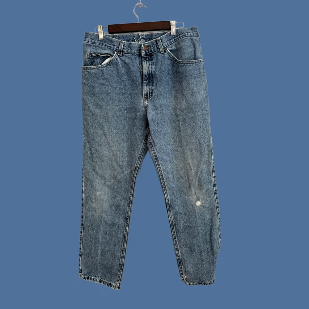 Lee VINTAGE Lee Riders Jeans Mens 36x32 Union Made USA Work 70s 80s Work Play - Lee Jeans - Blue - Cotton Denim - Regular Fit - 33x32 Inseam 32 Size US 33 - 1 Thumbnail