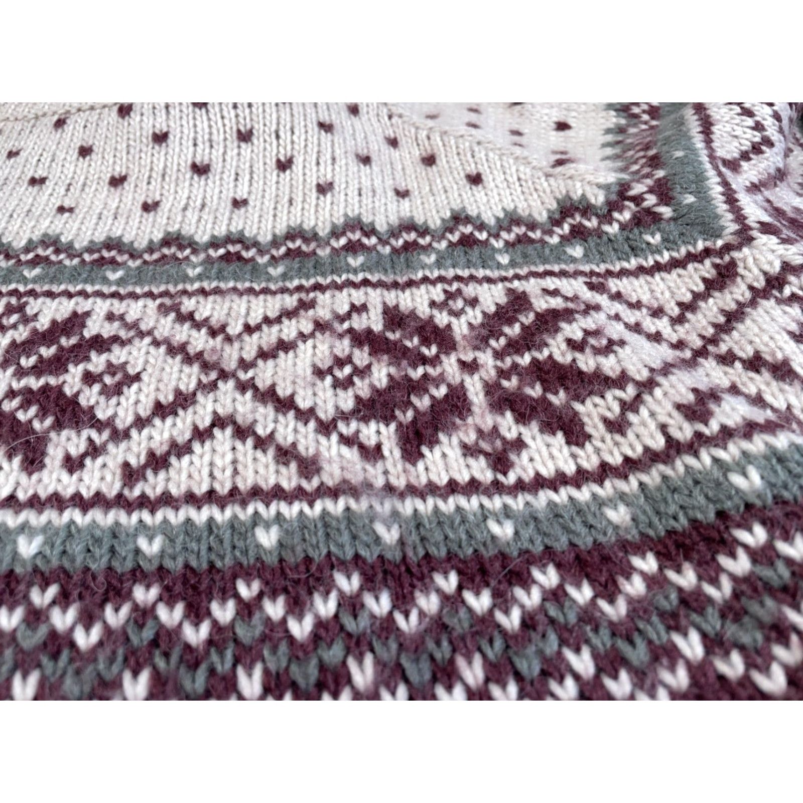 Vintage Guide Series Wool Alpaca Turtleneck Sweater Women XL Beige Geometric Pattern 80s Hipster Retro Ski Pullover Womens Size XL / US 12-14 / IT 48-50 - 6 Thumbnail