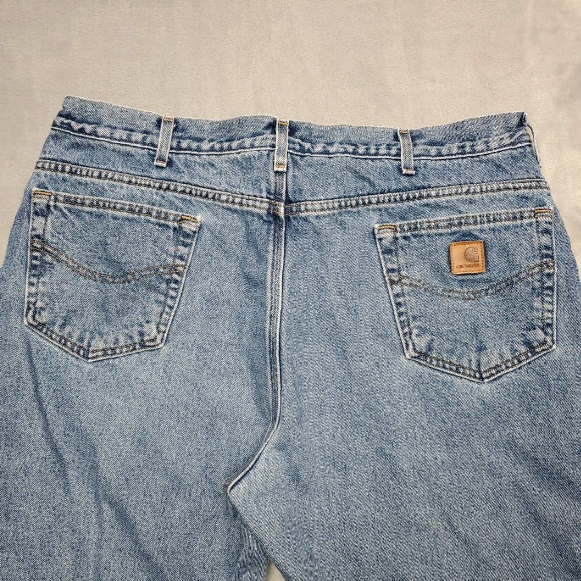 Carhartt VINTAGE Carhartt Jeans Men 40x30 Blue Denim Black Lined Outdoor Work B155 DST Pants Size US 40 / EU 56 - 6 Thumbnail