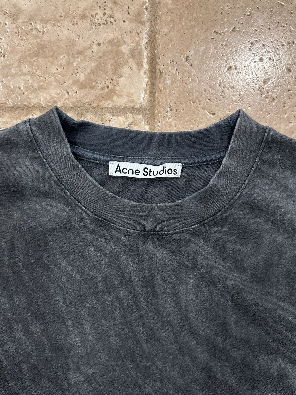 Acne Studios Acne Studios Relaxed Vintage Fade Graphite Crew Neck Tee Size US L / EU 52-54 / 3 - 6 Thumbnail