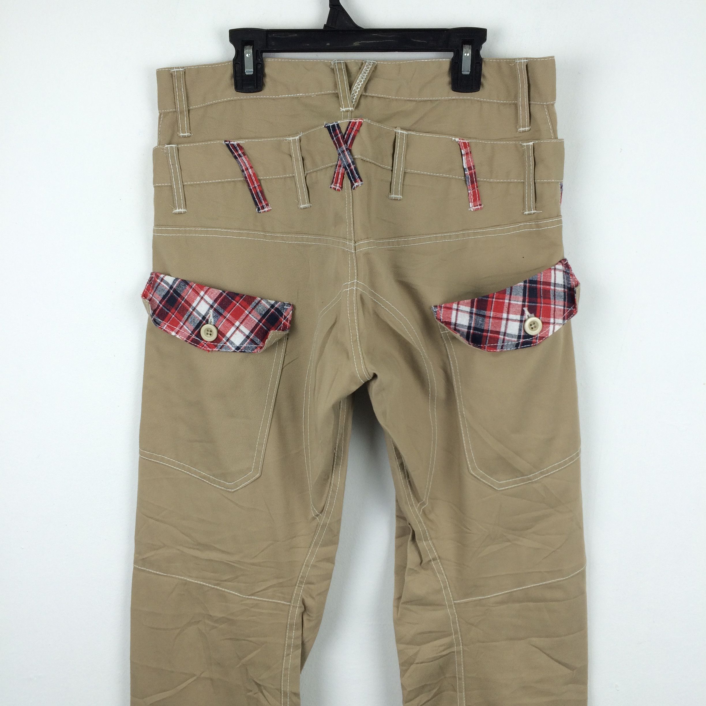 Japanese Brand X194 JAPAN BRAND DOUBLE WAIST PLAID PANTS Size US 32 / EU 48 - 4 Thumbnail