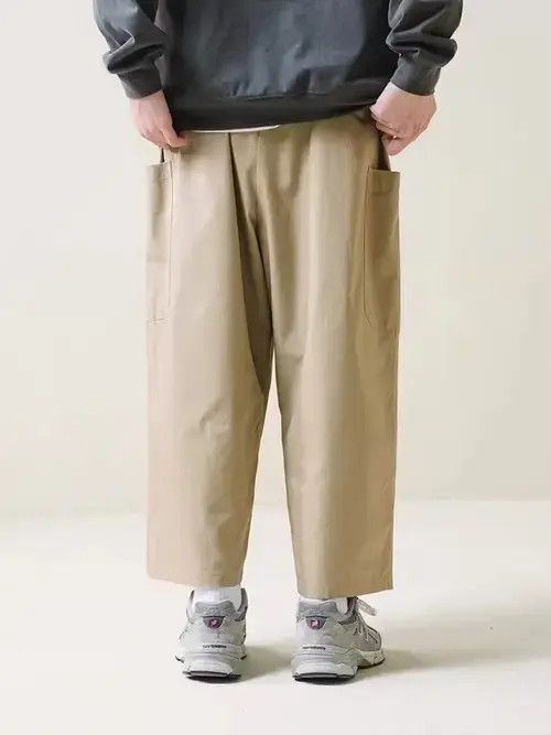 Jean 21SS Indigo Union Japan Khaki Minimalist Worker Pants Size US 32 / EU 48 - 2 Thumbnail