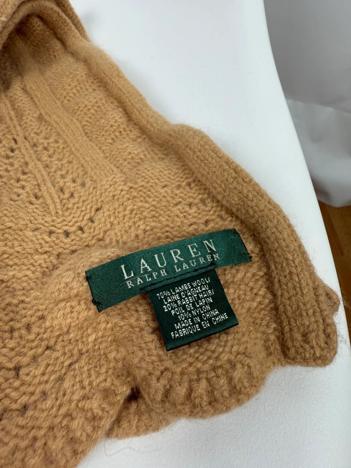 Lauren Ralph Lauren Lauren Ralph Lauren Wool Structured Knit Scarf Size ONE SIZE - 4 Thumbnail