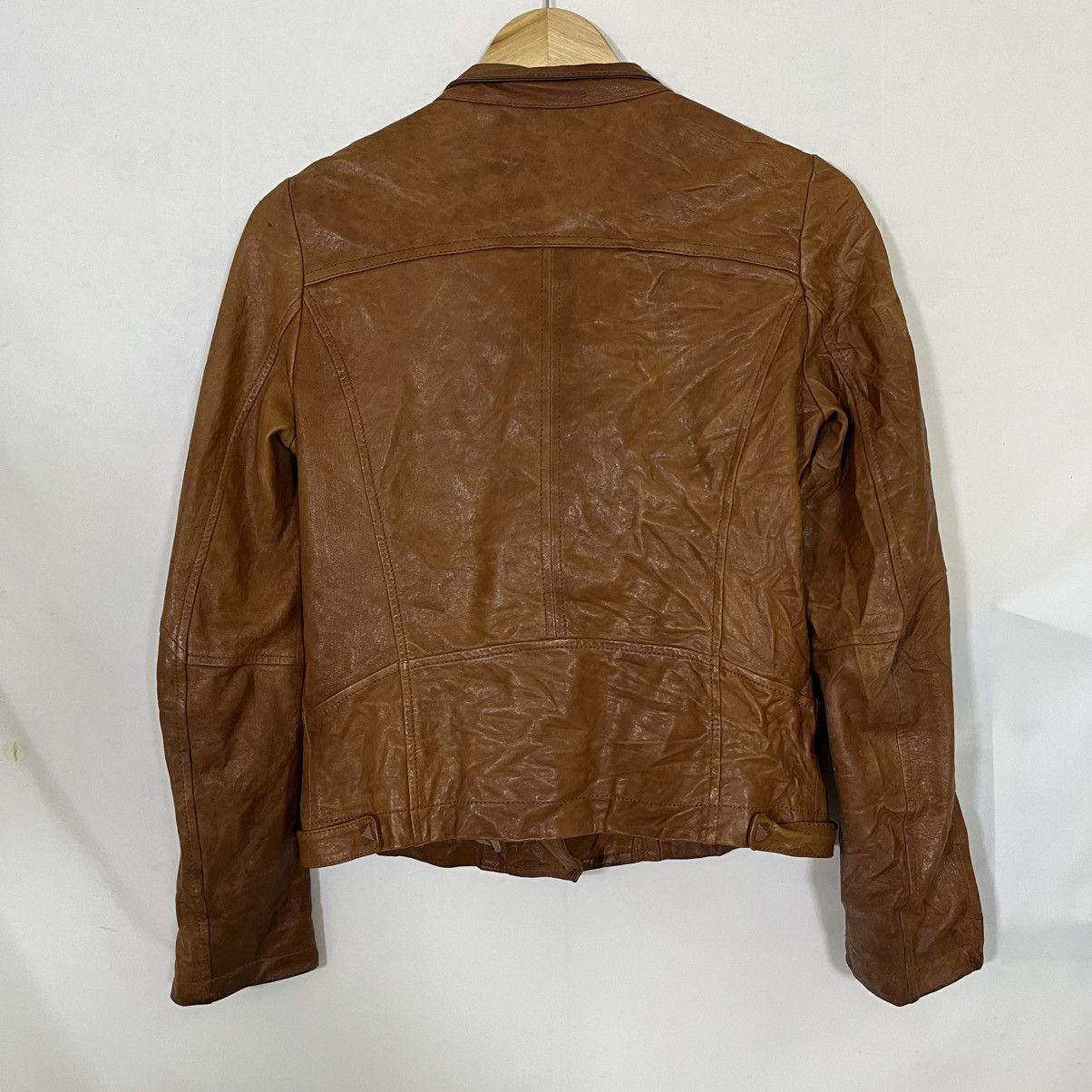United Colors Of Benetton UNITED COLOUR OF BENETTON LEATHER JACKET Size US XS / EU 42 / 0 - 10 Thumbnail
