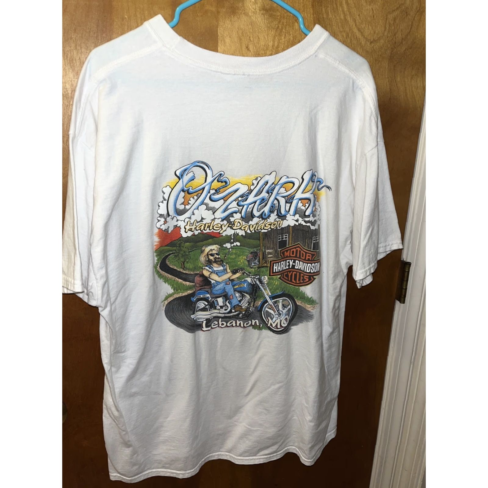 Harley Davidson VINTAGE Harley-Davidson T-Shirt Mens XL Motorcycle Biker USA Summer 2000s White Double-Sided Size US XL / EU 56 / 4 - 4 Thumbnail