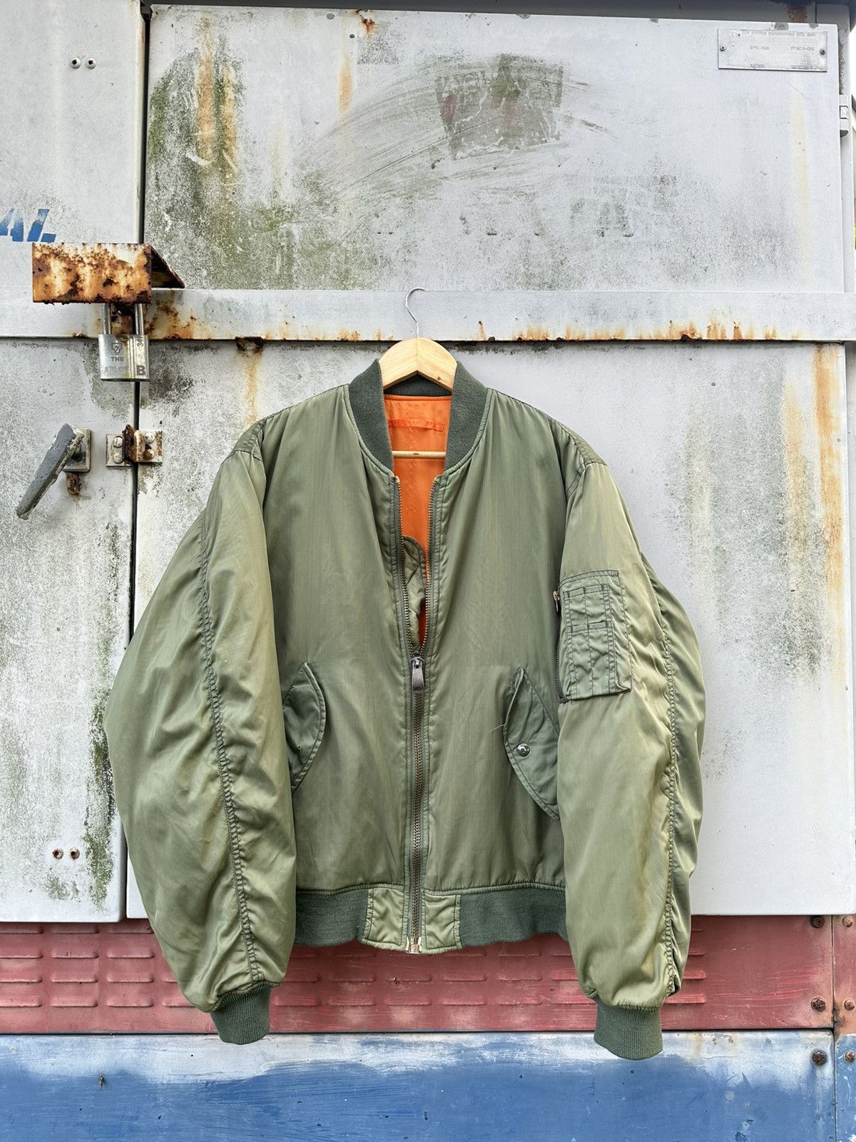 Vintage 🪖Vintage MA-1 Man Intermediate Phantom Bomber Jacket Size US L / EU 52-54 / 3 - 2 Thumbnail