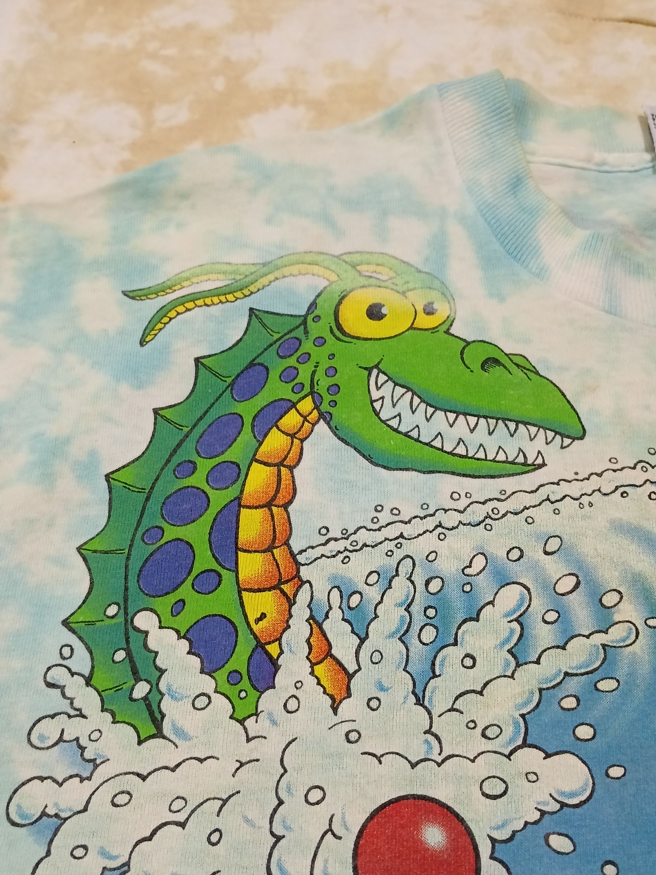 Arts & Science Vintage 90s Liquid Blue Joey Mars Psychedelic Skeleton Surf Size US XL / EU 56 / 4 - 12 Thumbnail