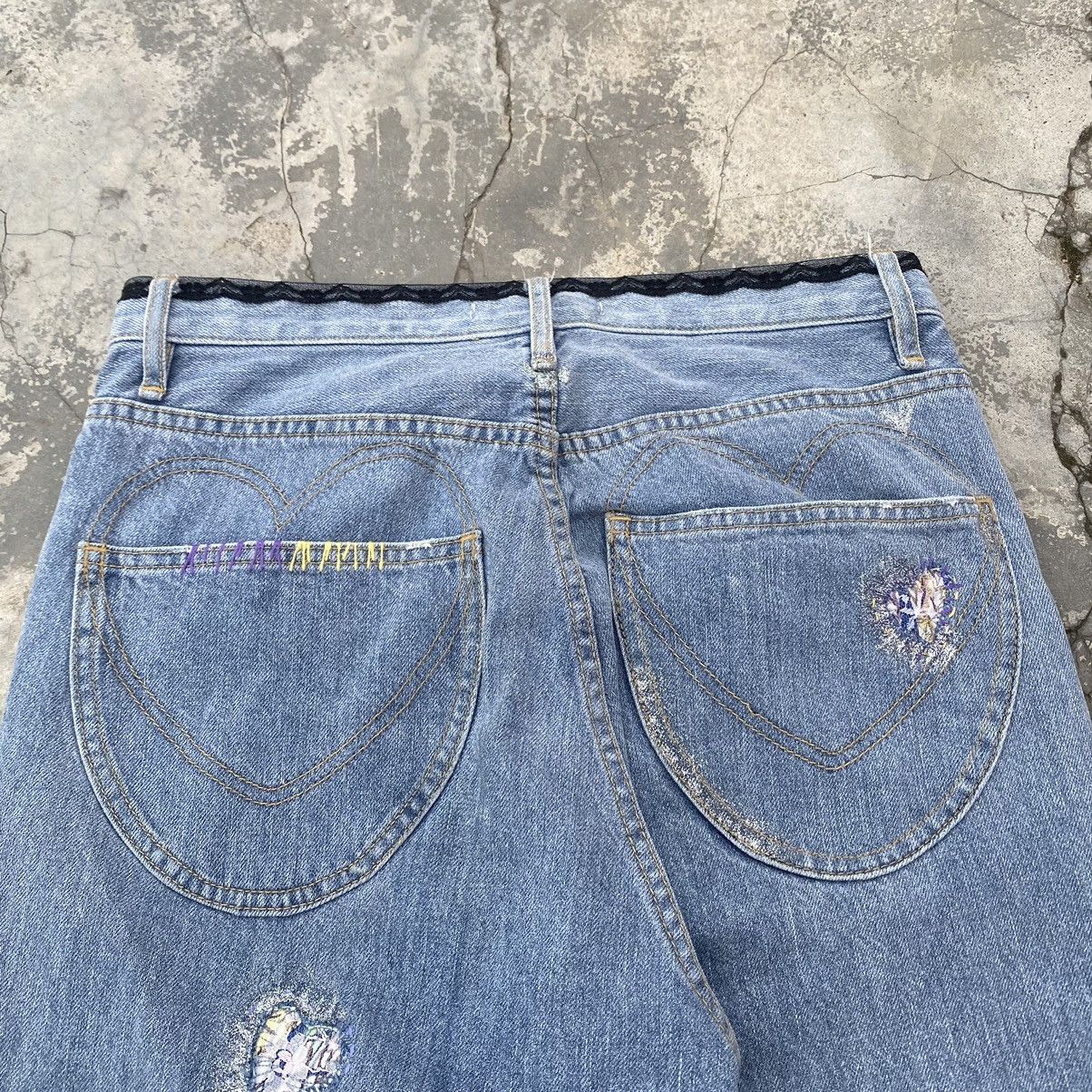 Issey Miyake TSUMORI CHISATO Heart Patch Jeans Size 28" / US 6 / IT 42 - 6 Thumbnail