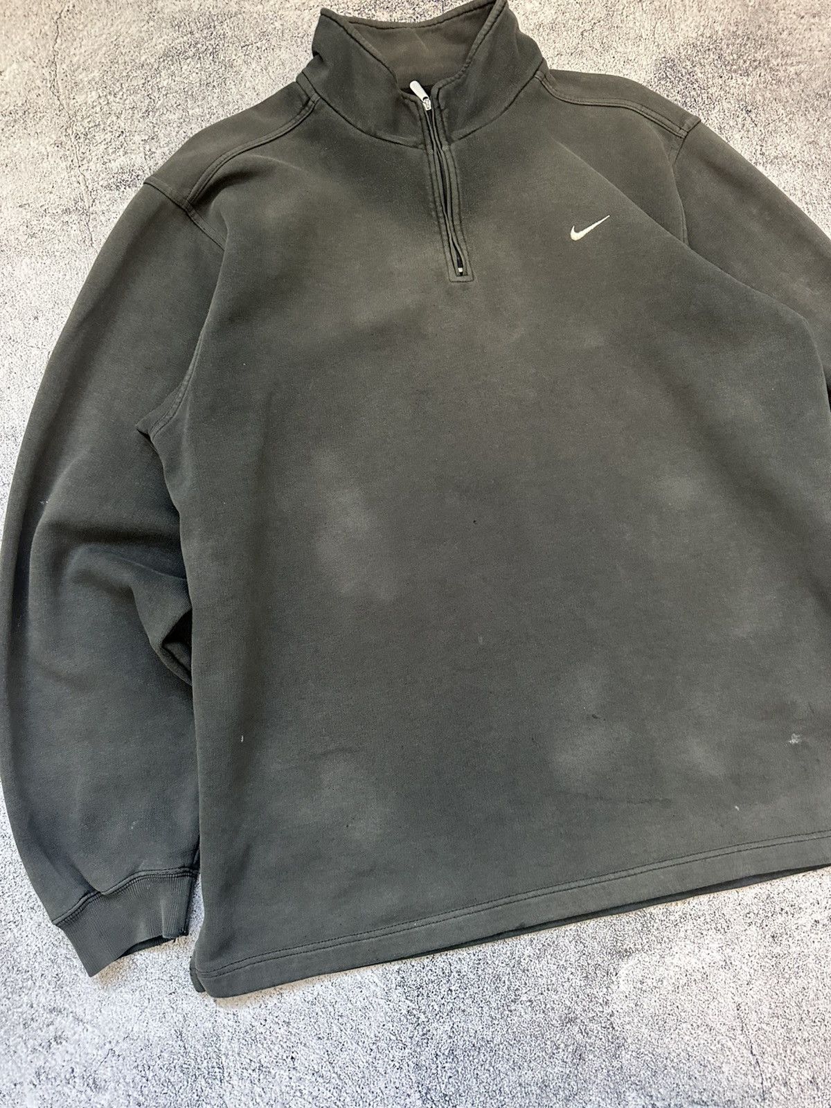 Nike Vintage Nike Sweatshirt Distresed 1/4 Zip Gray Size US M / EU 48-50 / 2 - 4 Thumbnail