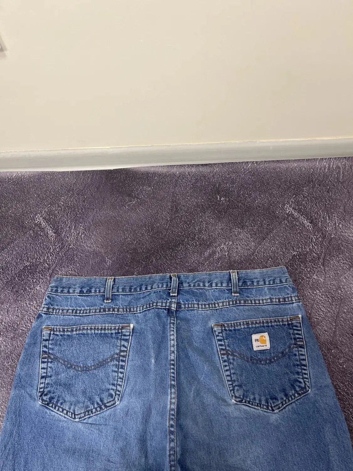Carhartt × Vintage Vintage Carhartt Flame Resistant Blue Denim Hype Work Jeans Size US 38 / EU 54 - 5 Thumbnail